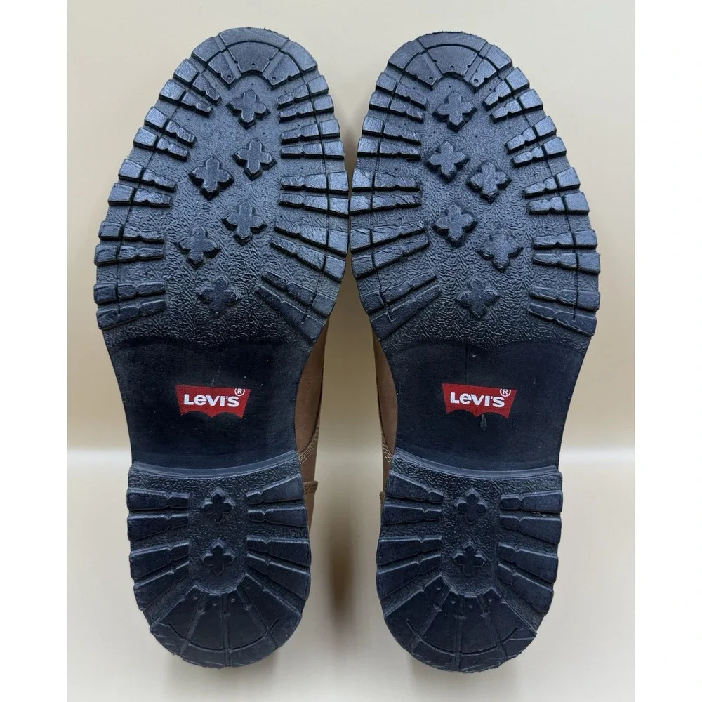 Levi Strauss Shoes Men's 8.5 Brown Faux Suede Leather Comfort Insole Lace‎ Up